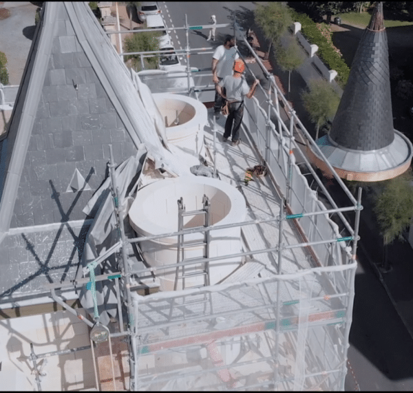 Rénovation et Levage des tourelles de la villa Roche ronde à Biarritz